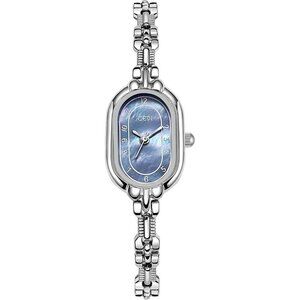 Women Silver Vintage Oval Watches Luxury Minimalism Bracelet Small Ladies Analog